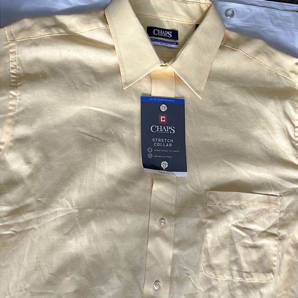 CHAPS men’s stretch collar elite performance button down shirt size 17 Tall - Picture 7 of 7